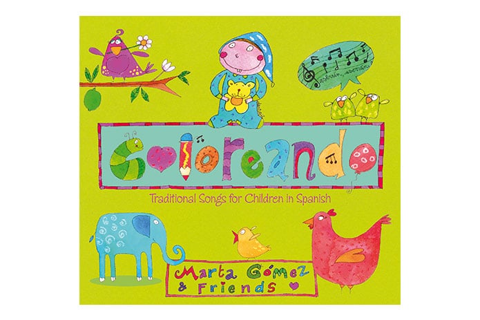 Album "Coloreando: Canciones tradicionales para niños en español," grabado originalmente por Marta Gómez.