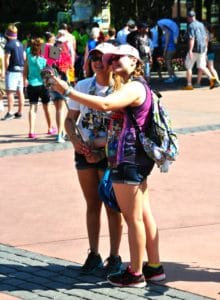 Tweens and Teens LOVE their selfies and Disney Parks are a great background!