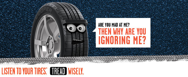 At the center of the “Tread Wisely” campaign is a tire character who delivers important safety information with a dose of humor and a positive, proactive approach designed to appeal to teens and young adults. 